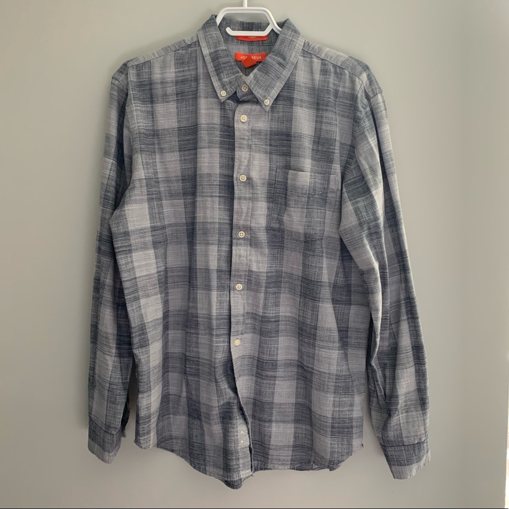 Blue plaid button down